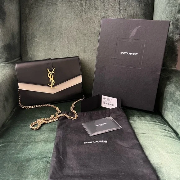 Sulpice double flap crossbody wallet on a chain new arrivals